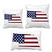 DIYthinker Nebraska - Set di cuscini a forma di mappa degli Stati Uniti, motivo a strisce