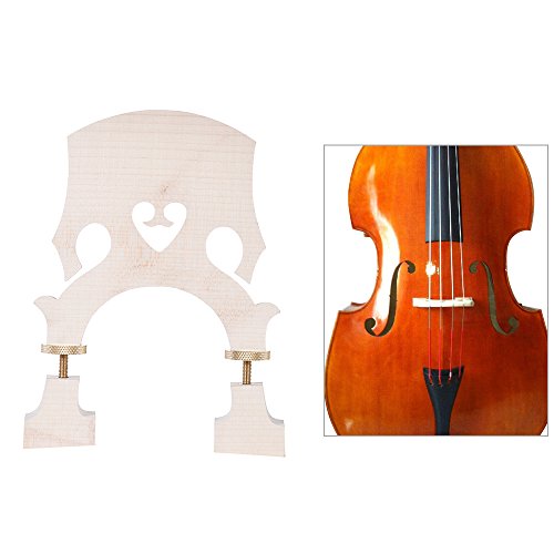 Fesjoy Bridge Standard Maple Bridge Replacement Part for 3/4 Size Double Bass Adjustable Upright Bass Bridge - Thumbnail 6