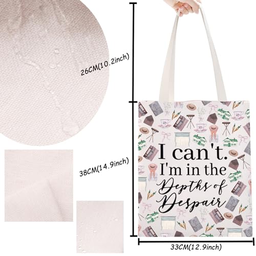 TSOTMO Book Merch Gift Reader Reading Book Lovers Bookish Tote Bag (DESPAIR)2