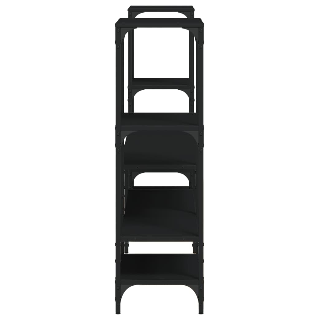 LAPOOH Szafka TV Drewno inżynieryjne Czarny 206,5x28,5x95 cm, Stół TV, Salon Stołowy Telewizor, Stół Telewizor, Meble Do Salonu, Stół Do Salonu TV - 842481