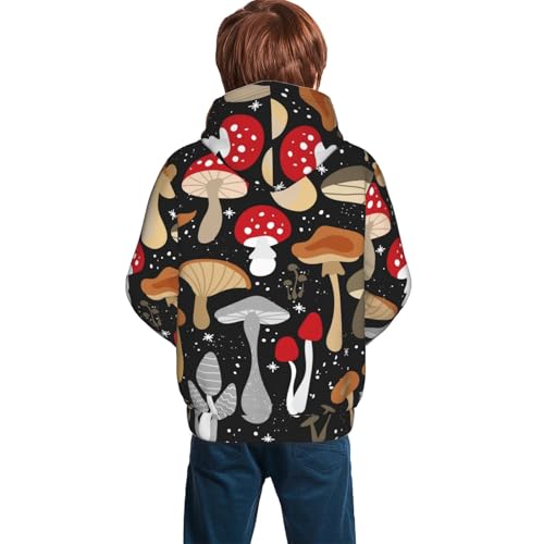 Various Mushrooms Kid Hoodies Boys Sweatshirts Girls Pullover with Pocket4