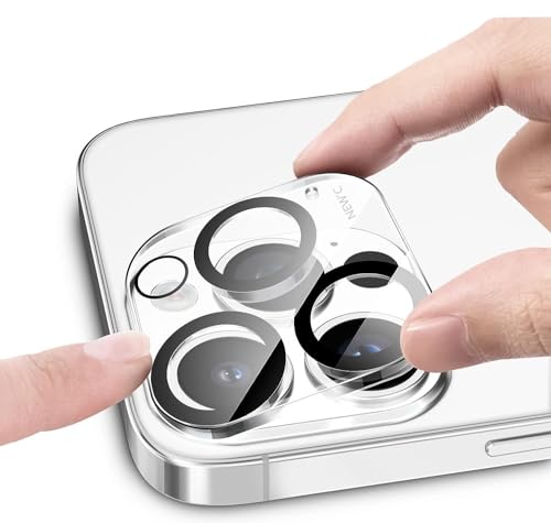 NEW’C Camera Lens Protector Compatible With iPhone 15 Pro & iPhone 15 Pro Max Ultra HD Glass For iPhone 15 Pro & 15 Pro Max Phone Camera Lens Protection – 1 Pack