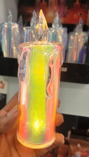 Image of Big LED Tea Light Candles | Flameless & Smokeless Diya | Decorative Acrylic Candle | Home Decor, Navratri Decor, Diwali Decoration Item, Pooja Room, Table, Mandir Decor | Popo Toys