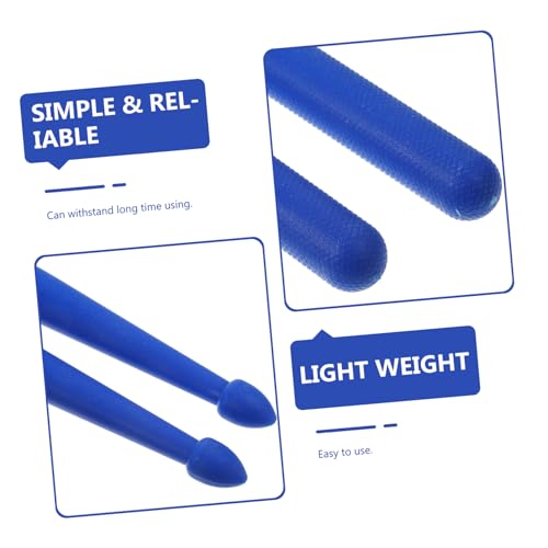 Kisangel 1 par de baquetas de nylon para batería - agarre para práctica de percusión, ligero y mazas para principiantes, adecuado para tambores de lengua, marimbas y xilófonos miniatura 2