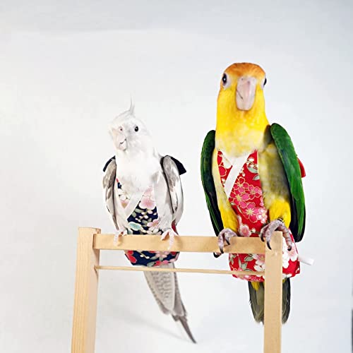 Roupa de voo para papagaio Hanfu Calças fisiológicas Pequeno animal de estimação Pássaro Terno de vo