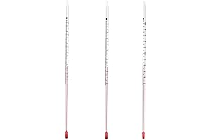 3Pcs Glass Celsius Thermometers