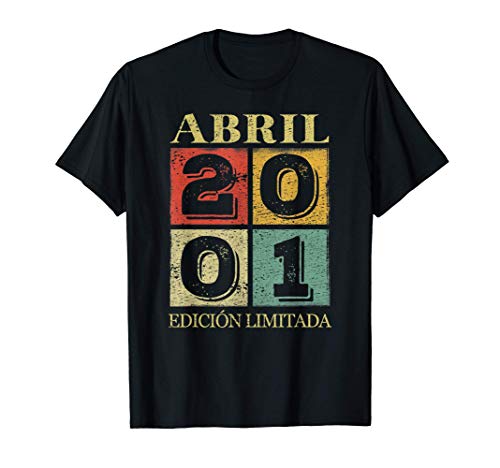 20 Años Cumpleaños Leyendas nacen en Abril De 2001 Regalo Camiseta