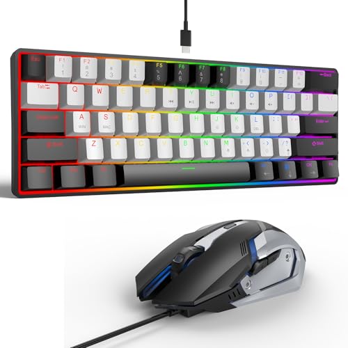 LAMA Mini 60% 61 Keys Mechanical Keyboard with Red Switches...