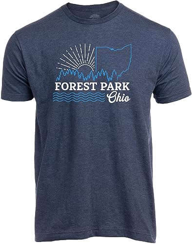 Ann Arbor T-shirt Co. Forest Park, OH | Ohio Tee Midwest State OH Pride T-Shirt for Men Women - (Adult, Small)