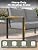 MAISON BACKYARDS 4-Piece Patio Furniture Set with Coffee Table & Removable Washable Cushions, All-Weather Metal Frame and Wood-Like Armrests for Porch, Garden, Balcony,Grey