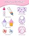BABESIDE 11 Pcs Baby Doll Accessories Set - Baby Doll Bottles, Diapers, Pacifiers, Bib, Plate - Baby Doll Stuff & Toys for Little Girls