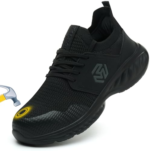 Best Safety Toe Shoes for Concrete Floors: Top Picks & Guide 15 Steel Toe Shoes for Men Indestructible Slip On Safety Shoes Lightweight Non Slip Steel Toe Sneakers Comfortable Construction Industrial Work Shoe Loafers,Black,Size 11