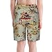 Ncpkcb Chinoiserie Ancient Folk Art Teens Beach Shorts Running Workout Sports Shorts Summer Casual Shorts for Boys, Small, Fashion