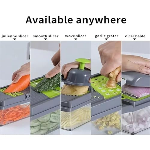 Cortador Multifuncional de Cocina 5 en 1 Manual miniatura 6