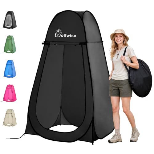 WolfWise Pop Up Shower Tent for Camping Essentials, Compact...