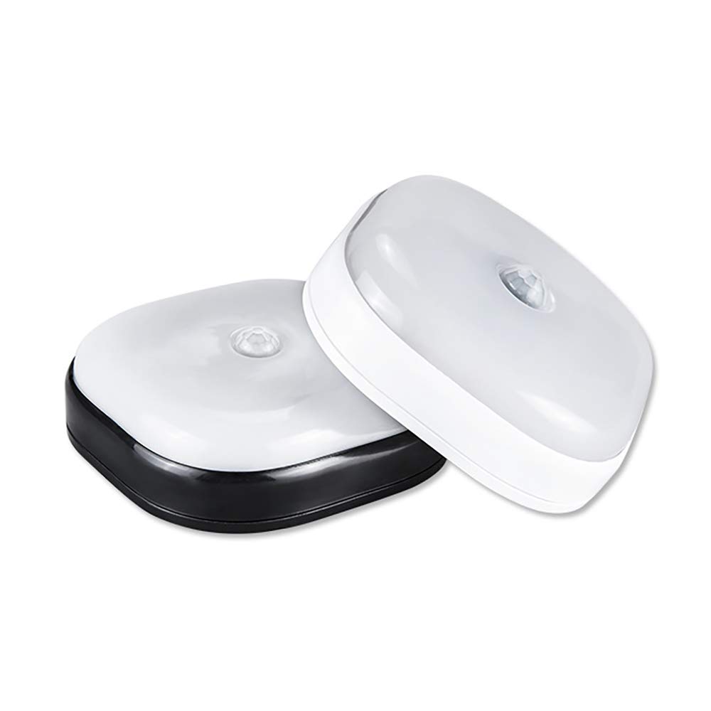 La luz del Sensor, Armario de luz, LED portátil Noche la luz, magnético batería inalámbrica alimentada, con Sensor de Movimiento Cubierta de Techo de luz LED, luz Blanca, 2-Pack