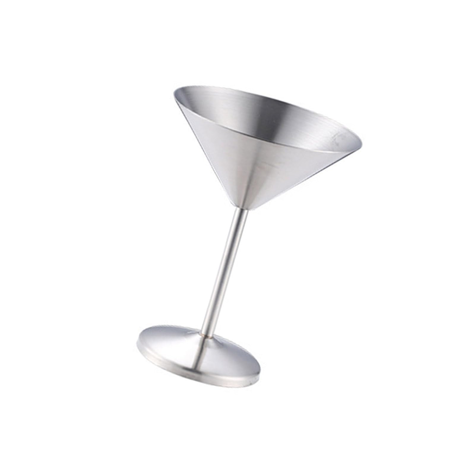 Stainless Steel Cocktail Glass V Shaped Drink Cup for Cocktail Serving, Party Table Display, Home Gathering Drinkware V Shaped Cup Pedestal Drinkware Brushed Metal Goblet Tabletop Drink Vessel Party