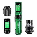 Dragonhawk Tattoo Machine Pen Fold Pro Year of Snake Edition Wireless Tattoo Gun Adjustable Stroke 2.4-4.2mm, Cordless Motor by Mcore-C3,3000mAh with 2 Batteries & 2 Grips for Artists (MACHINE)