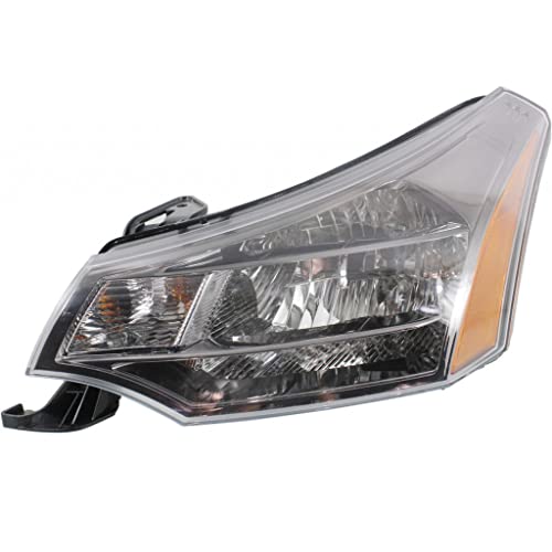 CarLight360: For 2010 2011 Ford Focus Headlight Assembly Driver Side w/Bulbs DOT Certified Replacement for FO2502269 | 9S4Z13008D, 9S4Z13008B