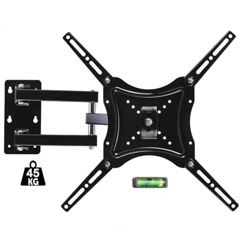 Soporte de Pared para Televisor TV 14' a 60' Pulgadas Giratorio Inclinable Universal televisión Smart LCD Monitores OLED Plano, 45 kg, Medidas VESA 60x60mm hasta 400x400mm