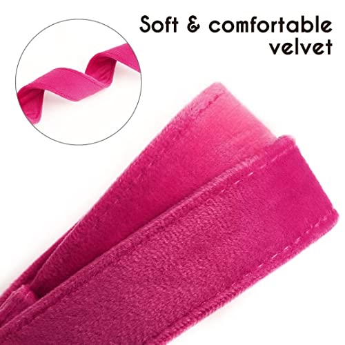 Beirui Personalized Dog Collars With Name Engraved - Soft Velvet Girl Dog Collars With Quick Release Metal Buckle - Adjustable For Small Medium Large Dogs, Hot Pink, S (Neck 10-17") #TOP2