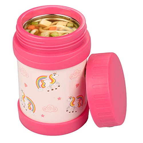 Bentology Stainless Steel Insulated Lunch 13 Oz Thermos For Kids – Large Leak-Proof Storage Jar Container For Hot & Cold Food, Soups, Liquids - Bpa Free - Fits Most Lunch Boxes And Bags - Unicorn #TOP4