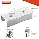 GETLITOOL C Profilverbinder für PV Schienen 40x40mm, 10x Photovoltaik Montage Set C-Verbinder, Schienenverbinder aus Alu 45x32x120mm für PV Solaranlage(10Pcs&silber)