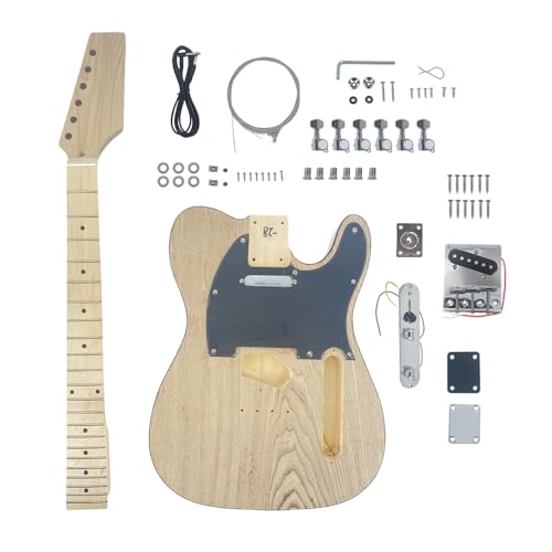 Kit guitare électrique en frêne et érable pour projet de lutherie personnalisé