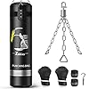 XDDIAS Punching Bag with Stand, 70'' Freestanding Punching Bag for Adult, Heavy Boxing Bag with Suction Cup Base Kickboxing Bag for MMA Muay Thai Fitness
