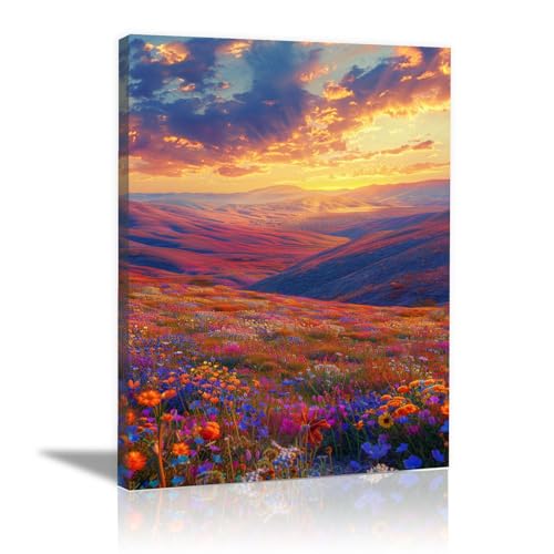 Toile intissée d'art mural haut de gamme 50x70cm avec cadre de finition