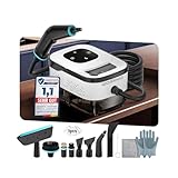 14-IN-1 Dampfreiniger Handgerät【99,99% Keimreduktion-Führende Deutsche SPJ Technik】【9-Sekunden Turbo-Dampf-Intelligent Turbo Steam System】Dampfreiniger für Alles,Steam Cleaner für Boden, Küche etc2