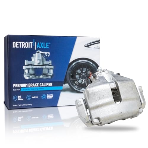 Image of Detroit Axle - Front Right Brake Caliper for Audi A1 A3 TT RS TTS Quattro | VW Bora Jetta Beetle CC Eos Golf GTI Passat, Passenger Side Disc Brake Caliper w /Bracket Replacement