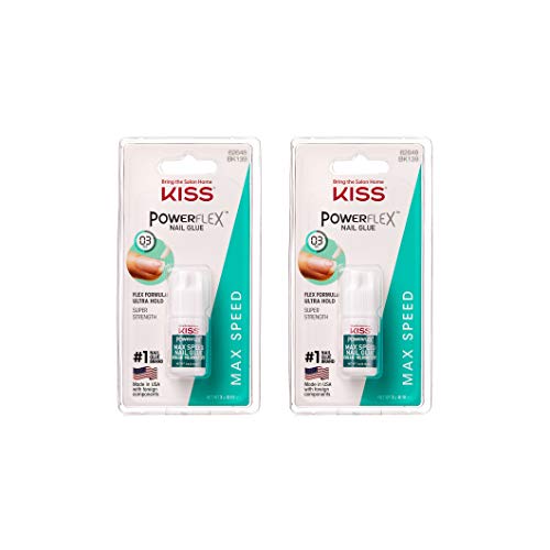 KISS PowerFlex Nail Glue Max Speed Super Strength - BK139 (2 Pack)