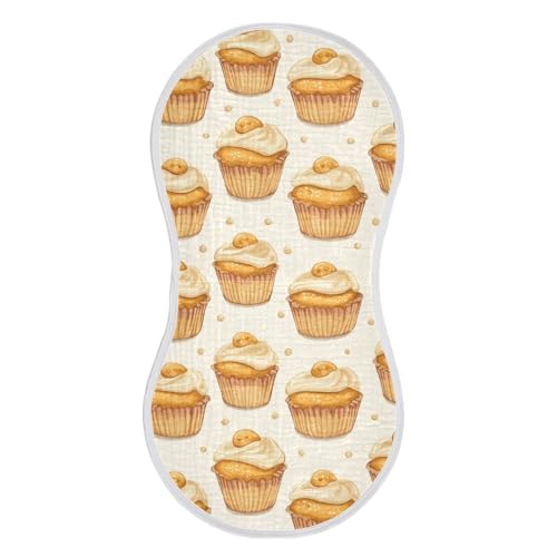 vvfelixl Sweet Honey Muffins Burp Cloths for Baby Boy Girls Baby Washcloths Burp Rags 1 Pack