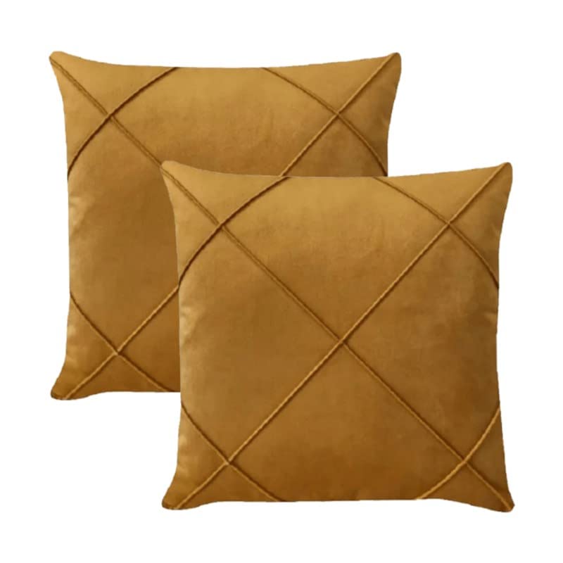 Kit 2 Capas para Almofada Drapeada em Veludo Quadrada 50x50 Mosta...