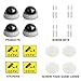 Lebote (4 Pack) Fake Dummy Security Camera CCTV Dome Camera with Flashing Red LED Light Dummy Surveillance Camera Outdoor Indoor Use for Home Security
