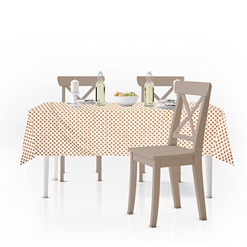 Image of Amazon Brand - Umi Super Soft Brushed Microfiber Cotton Dining Table Cloth, Printed Rectangular 6 Seater Table Cover 60X90(Inches)