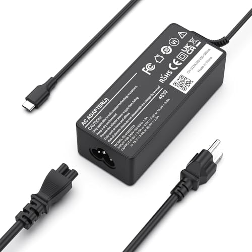 20 Pack USB C 45W Laptop Charger, Universal Type C Power Adapter for HP, Lenovo, Dell, Acer, Asus, Samsung, Google Laptop Chromebook Power Supply Cord
