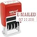 MaxMark Self-Inking Rubber Date Office Stamp with E-MAILED Phrase & Date - RED INK (Max Dater II), 12-Year Band