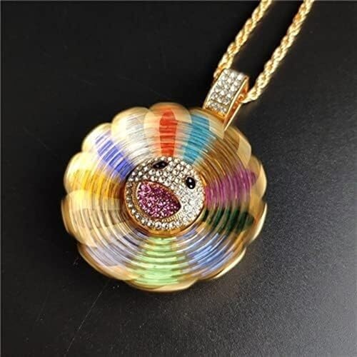 Collar de girasol con cara sonriente para regalar optimismo 4