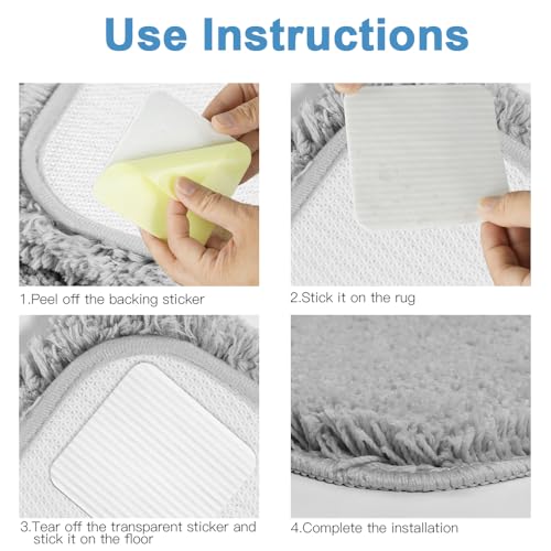 Miniatura 4 de Hotut Pinzas Para Alfombras,4pcs Antideslizante Alfombra,Alfombras Reutilizables Lavables Pinzas,Pinzas Para Alfombras Antideslizante,Agarre De Alfombra Antideslizante Para Interiores Y Exteriores