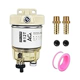 ACA R12T Marine Fuel Water Separator Kit Fits 1/4 NPT ZG1/4-19 Outboard Motors for Gasoline and Diesel Engine Replaces R12T S3240 120AT RK10222