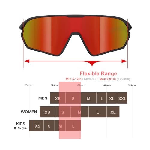 Lunettes de soleil de sport polarisées légères et enveloppantes