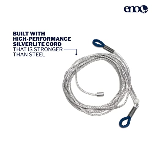 Eno Microtune Structural Ridgeline - Camping Hammock Travel Essentials - Hammock Cord For Preset Lay - Compatible With 1 To 2 Person Portable Hammocks - Sapphire/Grey #TOP3