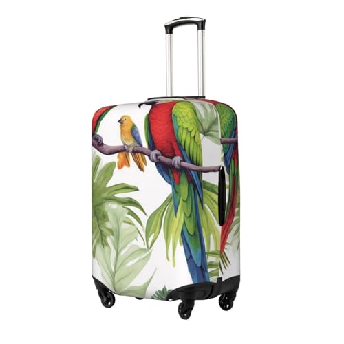 Parrot Birds And Tropical Tree Print Luggage Suitcase Covers Elastic Washable Luggage Protector Luggage Covers For Suitcase2