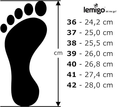 LEMIGO Damen Sehr Leichte Regenstiefel aus EVA-Schaumstoff mit Futter DAKOTA 36-42 EU/Schwarz, 39
