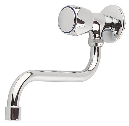 PLUMBING4HOME KITCHEN/BATHROOM WALL MOUNTED COLD WATER TAP SINGLE LEVER CHROME-PLATED