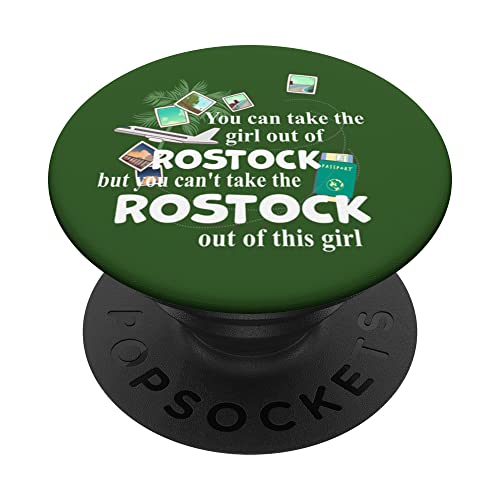 Girl From Rostock - Patriotic Proud Girl From Rostock PopSockets Swappable PopGrip, Black