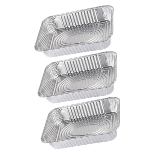 EPIGEIST 3 Pezzi Vaschette Alluminio con per Barbecue e Forno Resistenti Temperature per Picnic e Conservazione Alimentare