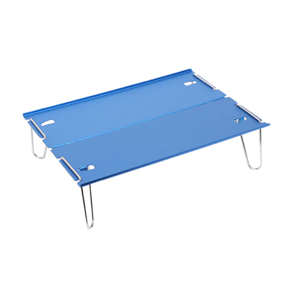 Table pliante d'extérieur bleue pour vos pique-niques et randonnées en nature